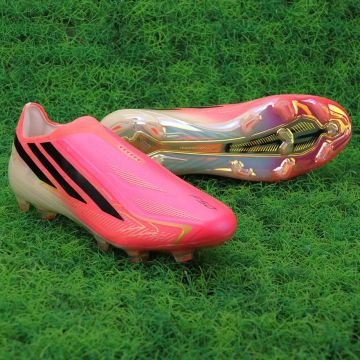 adidas F50 Hyperfast Elite Laceless FG - Solar Turbo/Core Black/Gold Metallic
