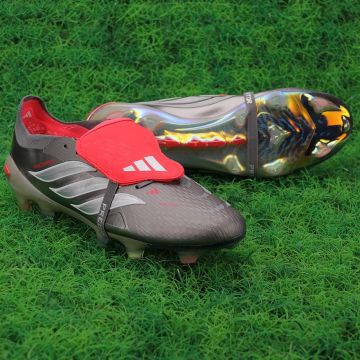 adidas Predator Elite Fold-over Tongue FG Finishers Steel - Iron Metal Footwear White Lucid Red