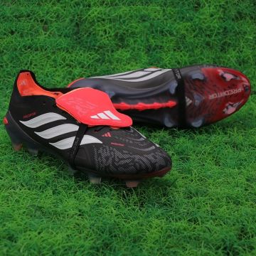adidas Predator Elite Fold-over Tongue FG Immortal DNA in Core Black Footwear White Lucid Red